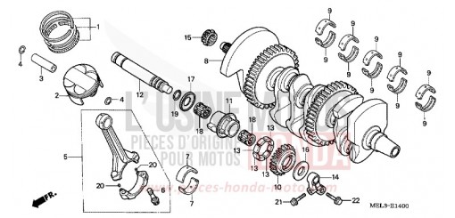 VILEBREQUIN/PISTON CBR1000RR6 de 2006